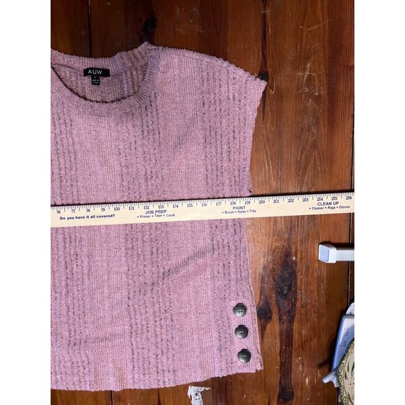 A.U.W Women's dusty pink pullover cap sleeve top size L - Picture 6 of 8